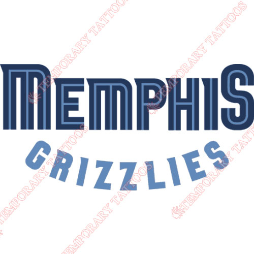 Memphis Grizzlies Customize Temporary Tattoos Stickers NO.1057
